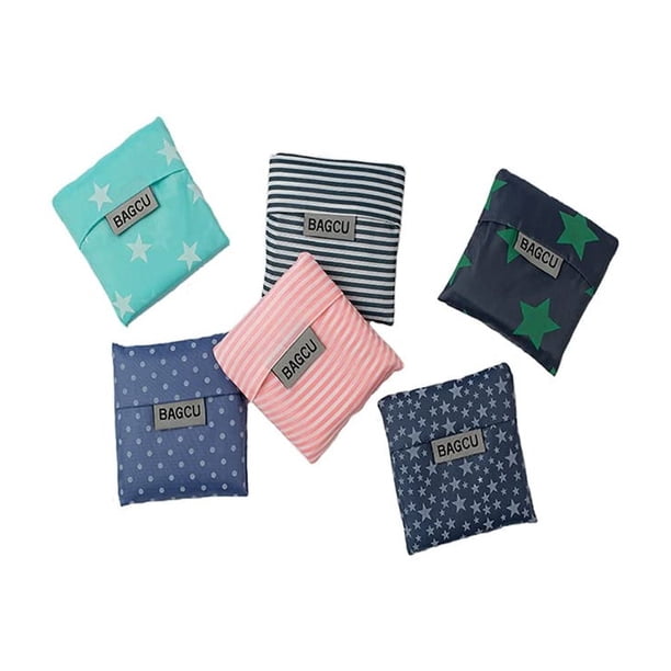 Bolsas de tela para comestibles/bolsas de mano, reutilizables, plegables, reciclables para compras, cabe en el bolsillo, ecológicas para comestibles, resistentes al agua, livianas, fuertes y duraderas
