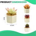 thumbnail image 2 of 4 Uds. De suculentas de simulación, flores bonsái, decoración creativa para el hogar, plantas verdes artificiales, 2 of 5