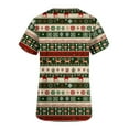 thumbnail image 4 of Holiday Gifts! Titcea Christmas Scrub Tops Women Xmas Printed Short Sleeved V Neck Scrub Tops with Pockets Lightweight Stretchy Cute Working Uniform, 4 of 5