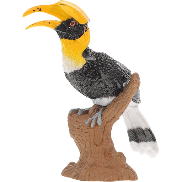 KAKOWELY Lifelike Bird Simulation Hornbill Garden Decorative Artificial Hornbill Models,3.74X"X2.36"X1.77"