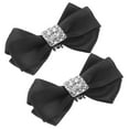 thumbnail image 5 of WEUVEB 1Pair Elegant Black Bow Shoe Accessories Removable Clip for Wedding Shoes, 5 of 8