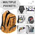 thumbnail image 7 of HUIACONG Orange Jungle Animal School Backpack for Daily Student Use Lightweight Multi Compartment Large Capacity for Boys Girls Ages 6‑18 Back to School, 7 of 7