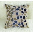 thumbnail image 2 of Throw Pillow Case CaliTime 18" X 18" Luxury Chenille Cute Leaves Cushion Cover Shell for Couch Sofa Home Decoration Ecru Blue, 2 of 5