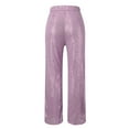 thumbnail image 5 of Pantalones anchos con lentejuelas para mujer: pantalones brillantes de cintura alta dorados, tejido de poliéster, tallas S-XXXL para fiestas, discotecas y ocasiones informales, 5 of 5