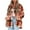 Orange, variant on IROINNID Women's Shacket Jacket Long Sleeve Plaid Turndown Lapel Outwear, Casual Single-Breasted Plaid Shirt Long-Sleeved Shirt Woolen Jacket Oversized Jacket