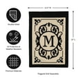 thumbnail image 2 of Evergreen 12.5 in. x 18 in. Cambridge Monogram Garden Applique Flag Letter M, 2 of 5