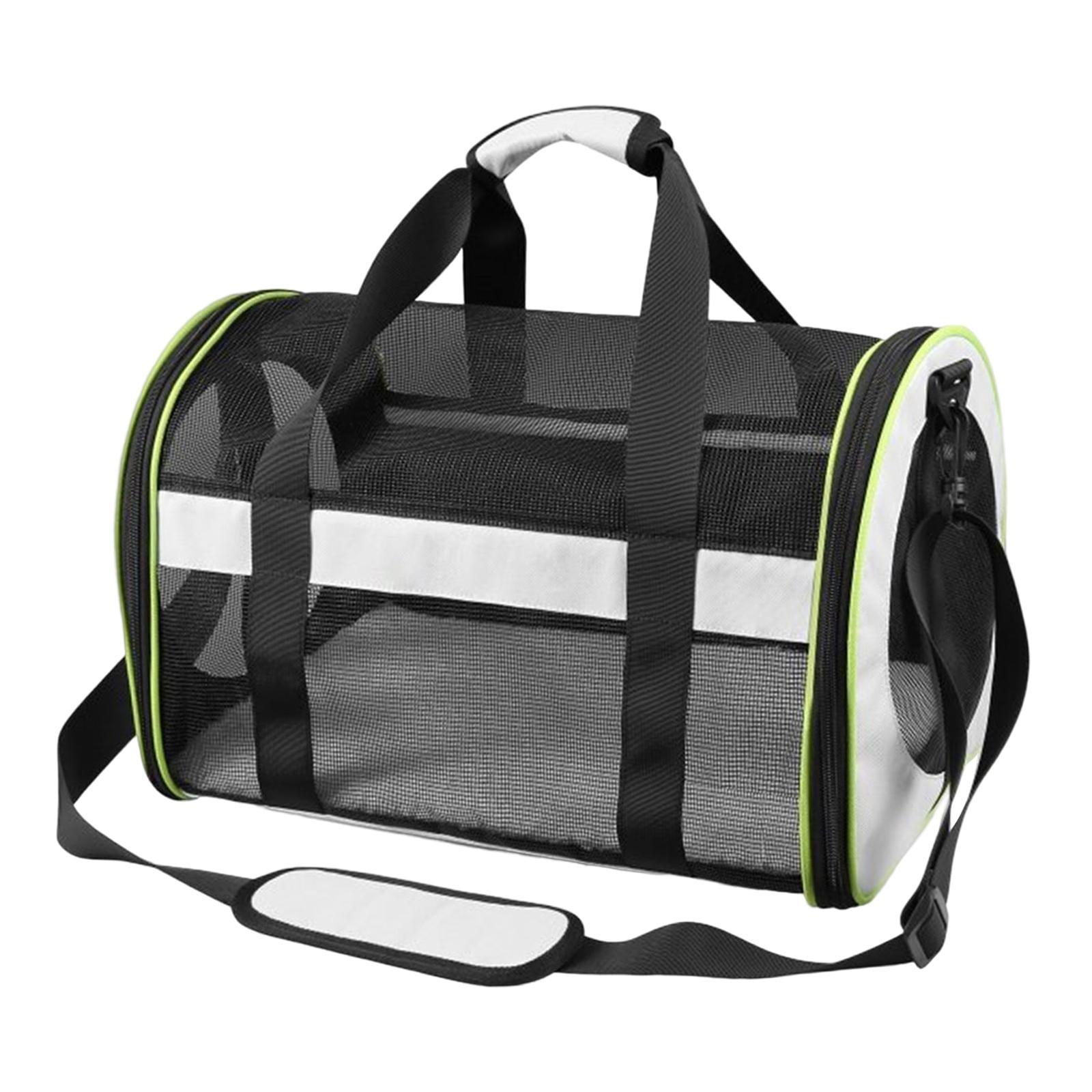 Bvdfgk Portable Cat Carrier Small Dog Travel Bag Ventilated Size 44x28x28cm Soft Lining Black Grey Mixed