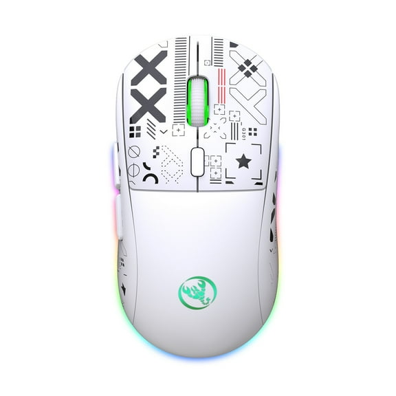 JOGZMZ 2.4GHz Bluetooth Wireless Mouse Gaming Mouse 3 Mode RGB Backlight Wireless Optical USB Gaming Mouse 3600DPI Rechargeable Mute Mice