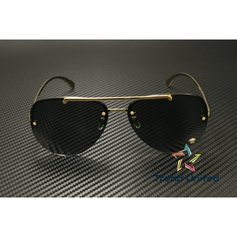Versace VE2231 Black and Gold Medusa Rimless Aviator Sunglasses with Case Versace VE2231 Black Gold Medusa Aviator | Designer Daydream main image 4