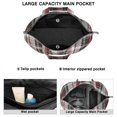 thumbnail image 2 of Geometric Plaid Aesthetic Travel Tote Colorful Checkered Duffel Bag with Abstract Striped Pattern Design, Great for Stylish Women, 2 of 5
