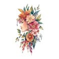 thumbnail image 3 of Adhesivos de pared de PVC con estampado floral de acuarela para mujer, 29 x 50 cm, 3 of 4
