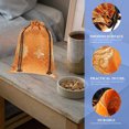 thumbnail image 4 of EeaseCA Silk Drawstring Bag Chinese Style Jewelry Pouch Storage Bag for Wedding Party (Orange, Random Pattern), 4 of 8