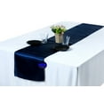 thumbnail image 2 of MDS Pack of 10 Wedding 12 x 108 inch Satin Table Runner for Wedding Banquet Decoration -navy Blue, 2 of 7
