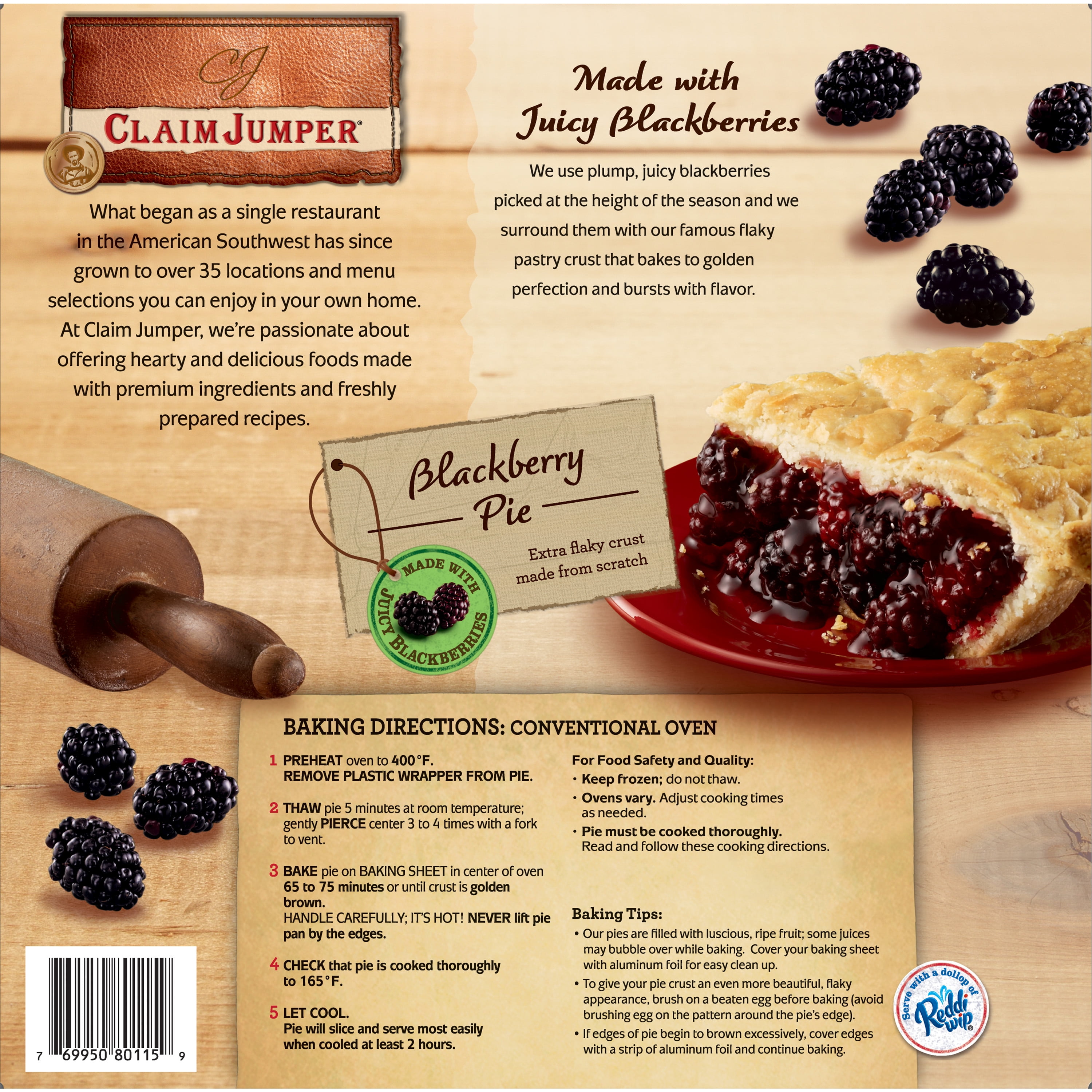 Claim Jumper Blackberry Pie Nutrition Facts Besto Blog