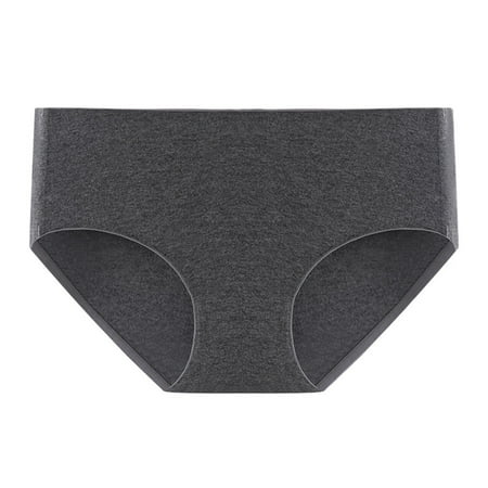 vigerkar Women s Seamless Mid-Rise Underwear - Antibacterial Lining  High-Stretch Long-Staple Cotton Panties Dark Gray  M