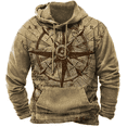 thumbnail image 2 of Sudaderas con capucha vintage para hombre, sudaderas con capucha con estampado de brújula, ropa de calle de estilo Harajuku para hombre, jerséis de gran tamaño de otoño para hombre, 2 of 5