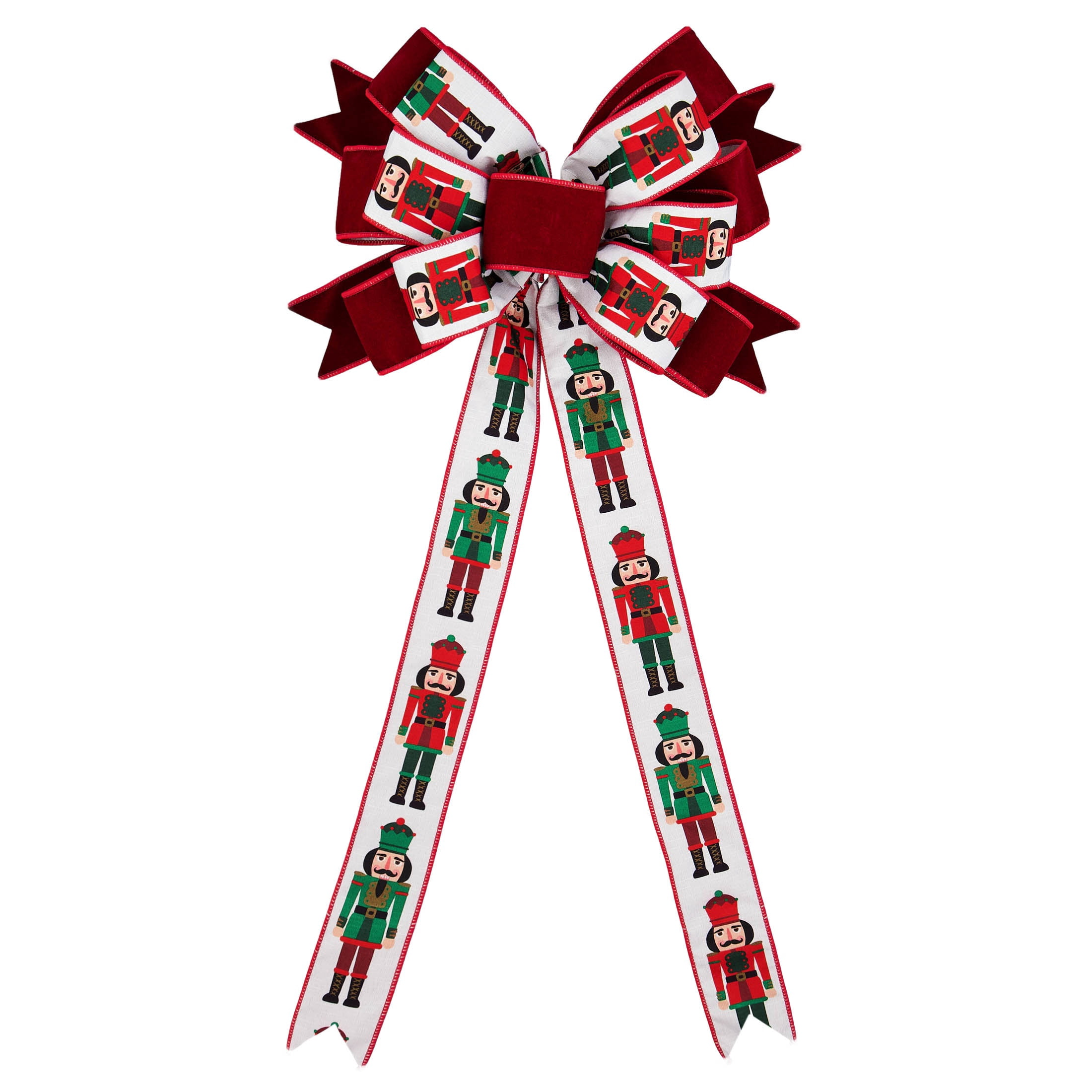 Multicolor Nutcracker Decorative Christmas Bow, 31", by Holiday Time