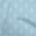 thumbnail image 1 of oneOone Velvet Baby Blue Fabric Asian Block Craft Projects Decor Fabric Printed By The Yard 58 Inch Wide, 1 of 4