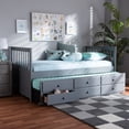thumbnail image 3 of Baxton Studio Trine Classic and Traditional Gray Finished Wood Twin Size Daybed with Trundle, 3 of 11