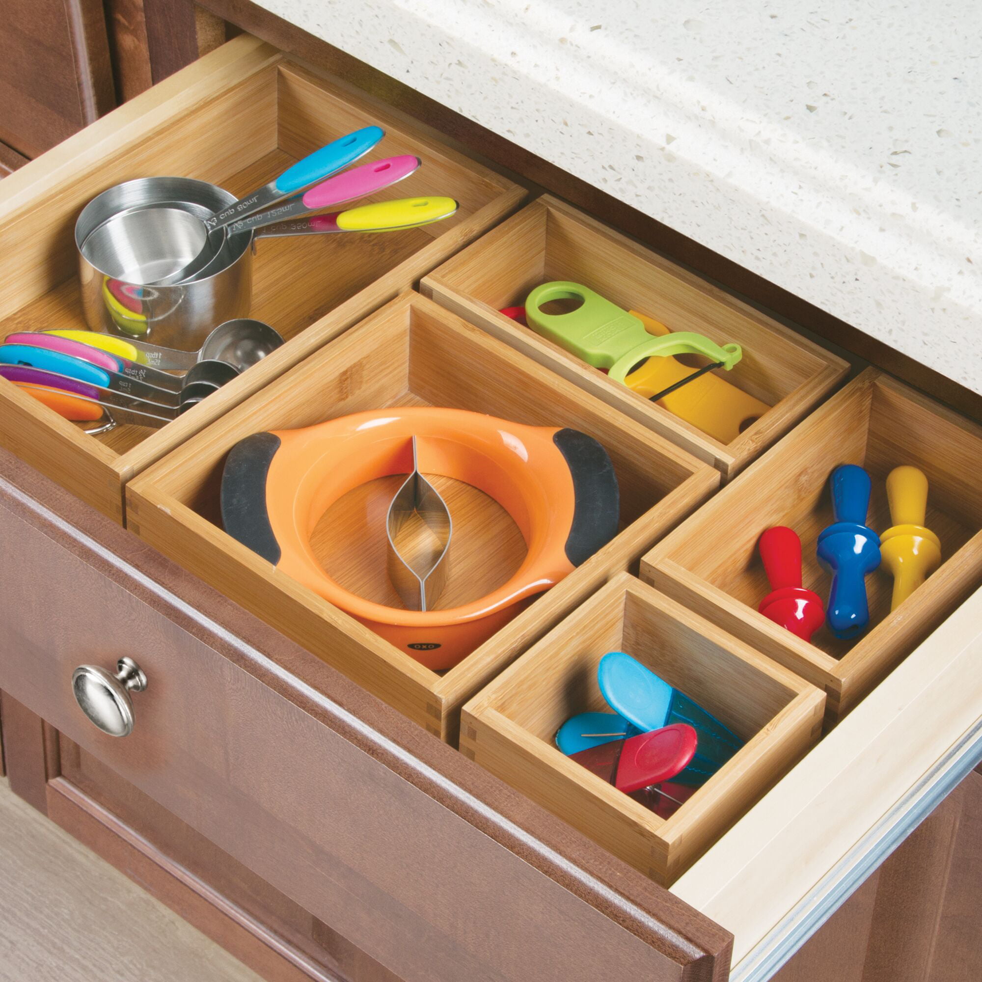 Bamboo Spice Drawer Organizer (Expands 10.5 to 18.5 in)
