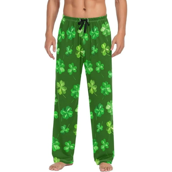 GZHJMY St. Patrick's Day Pajama Pants for Men, Lounge Pants Lightweight Men Pajama Bottoms with Drawstring Pockets, Christmas New Year Birthday Gifts, Medium