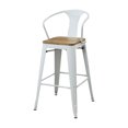 thumbnail image 2 of ACME Jakia II Bar Arm Chair  in Natural & White, 2 of 2