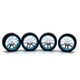 thumbnail image 2 of Baohd Tire Set Portable Metal Hub Upgraded Tyre Skin Wheel Rim 1/28 Parts Blue 1Set, 2 of 6