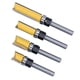 thumbnail image 3 of DEWIN 4 piezas Trim Bisagra Router Bit Redondo Plata Amarillo 1/4in Shank Flush Trims Tenon Cutter, 3 of 8
