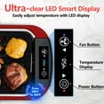 thumbnail image 3 of Parrilla eléctrica de interior sin humo CUSIMAX 1500 W, roja, 3 of 8
