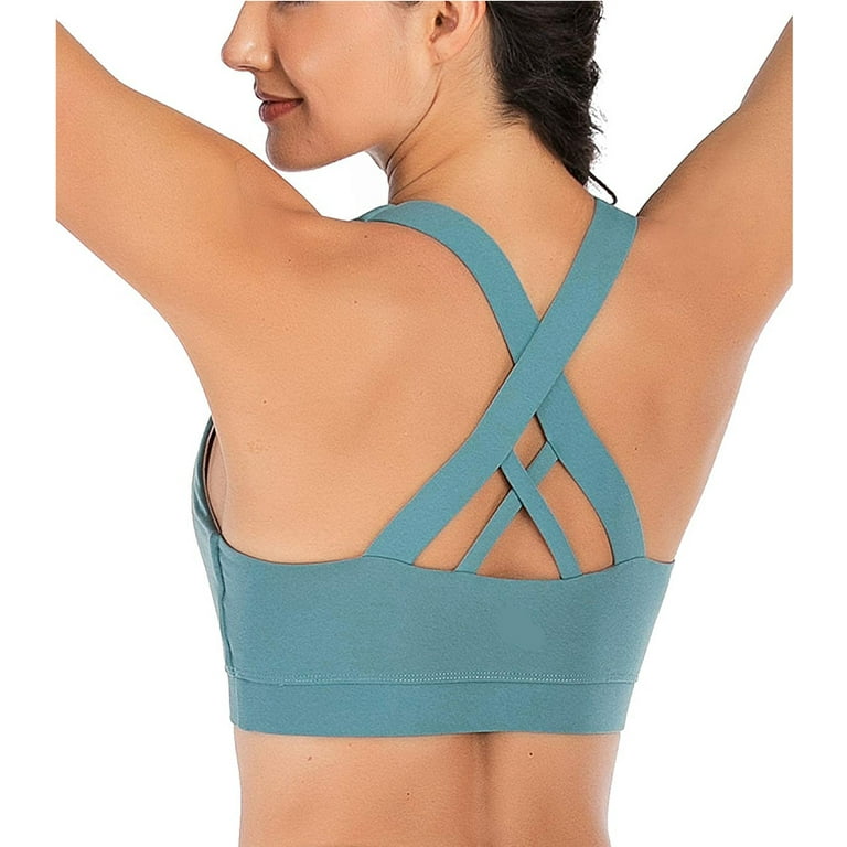 Womens Padded Sports Bra Cross Back Bra Workout Strappy Bra Seamless  Comfortable Yoga Bra - China Cross Back Bra and Strappy Bra price