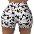 thumbnail image 2 of Haiem Cute Animal with Cow No Front Seam Biker Shorts for Women Yoga Workout Gym Bike Shorts with Tummy Control Moisture-Wicking-X-Large, 2 of 9