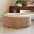 thumbnail image 4 of BToBackYard Japanese Tatami Meditation Yoga Seat Cushion Pad Multifunction Home Decor Round Ethnic Handmade Cattail Mat, 4 of 8