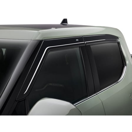 Auto Ventshade (AVS) by RealTruck Low Profile Ventvisor / Window Deflectors | Compatible with 2022-2024 Rivian R1T, 4 pcs. | Dark Smoke-894108