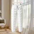 thumbnail image 6 of Ghalytn Women's Quilted Padded Winter Jogger Pants - Drawstring Warm Cuffed Ankle Trousers with Pockets, 6 of 6