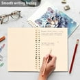 thumbnail image 5 of Cat Head Ring Binder Notebook Journey Note Diary College Ruled Spiral Notebook Study Loose Leaf Paper A5 60 Pages, 5 of 8