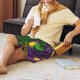 thumbnail image 5 of Balery Mardi Gras7 Pantalones cortos de pijama de punto de algodón para hombre con cinturilla y bolsillos-XX-Large, 5 of 6
