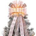 thumbnail image 1 of Decoración para árbol de Navidad Zeyune, 30 x 113 cm, con luces LED, color rosa, 1 of 7