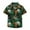 Dark Green, variant on ZHOGXU Children Boys Summer Casual Top Floral Print Short Sleeve Lapel Stylish Comfortable Breathable T Shirt For Beach Vacation,Green,12-18 Months