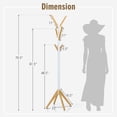 thumbnail image 4 of Costway Bamboo Coat Rack Stand Freestanding Hall Tree Hanger Organizer w/6 Hooks, 4 of 10