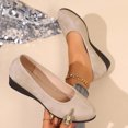 thumbnail image 2 of Zapatos Planos para Mujeres Cómodos Casuales Primavera Y Verano Versátiles Zapatos de Talla Grande de Tacón Bajo con Tacón de Cuña, 2 of 9