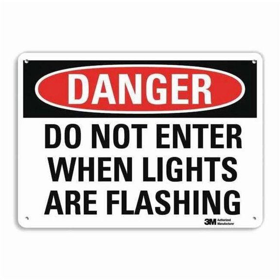 Lyle Danger Sign,10 in x 14 in,Aluminum U3-1326-RA_14X10