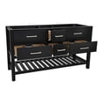 thumbnail image 2 of Everett 60 Inch Oak Console Vanity Base - Black, 2 of 2