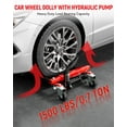 thumbnail image 2 of GARVEE Hydraulic Car Wheel Dolly Jack Set of 2 with Foot Pedal,Rollers,Heavy Duty 3000 LBS Capacity Vehicle Dollies for Tire Auto Repair Moving,Red, 2 of 7