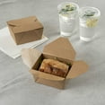 thumbnail image 3 of Bio Tek 30 oz Rectangle Kraft Paper #1 Bio Box Take Out Container - 5" x 4" x 2 1/2" - 50 count box, 3 of 10