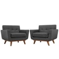 thumbnail image 1 of Modway LexMod Engage Armchair Armchair Wood Set of 2, Gray, 1 of 5