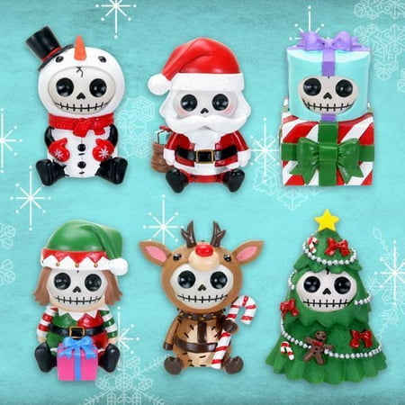 - Furry Bones 2018 CHRISTMAS SPECIAL LIMITED EDITION, 6 Figurines in Gift Box!