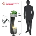 thumbnail image 5 of Outdoor Water Fountain Garden Curved Outdoor Fountains with Flower Pot Water Fountains with Warm Light 35''H Waterfall Fountain Indoor for Garden,Yard,Office,Home Decro, 5 of 16