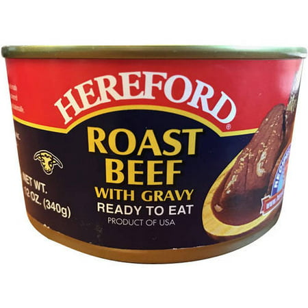 (2 Pack) Hereford Roast Beef with Gravy, 12 oz (Best Quality Beef Roast)