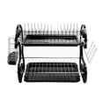 thumbnail image 2 of Dish Drying Rack, 2 Tier Dish Drainer Drying Rack for Kitchen, Black Large Capacity Kitchen Storage Stainless Steel Holder Dish Racks for Sinks, 2 of 7