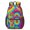 Red and Green Tie Dye Pattern, variant on Red and Purple Tie Dye Pattern 17" Waterproof Oxford School Backpacks for Teens, S-Shape Padded Straps, for School, Travel, Hiking, Camping